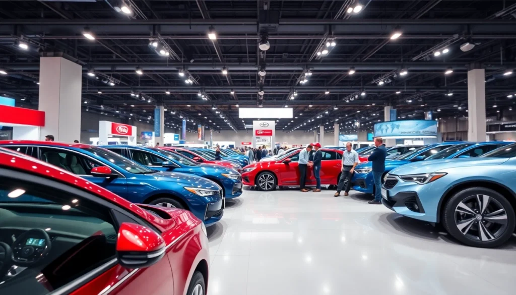 Showcase of stunning vehicles at an Auto Cars Show event highlighting new designs and technologies.