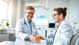 Implementing dental SEO services in a bright modern dental office.