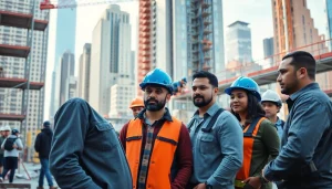 New York City Commercial General Contractor coordinating a vibrant urban construction project.