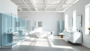 sonni sanitär GmbH hochwertige Badprodukte in elegantem Showroom-Design präsentieren