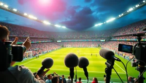 해외축구중계를 감상하는 팬들의 에너지가 넘치는 장면