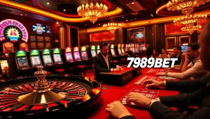 Engaging in a thrilling casino game at 789BET featuring a roulette wheel and excited players.