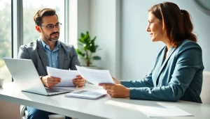 카드현금화 관련 정보 제공하는 전문가와 고객의 상담 현장