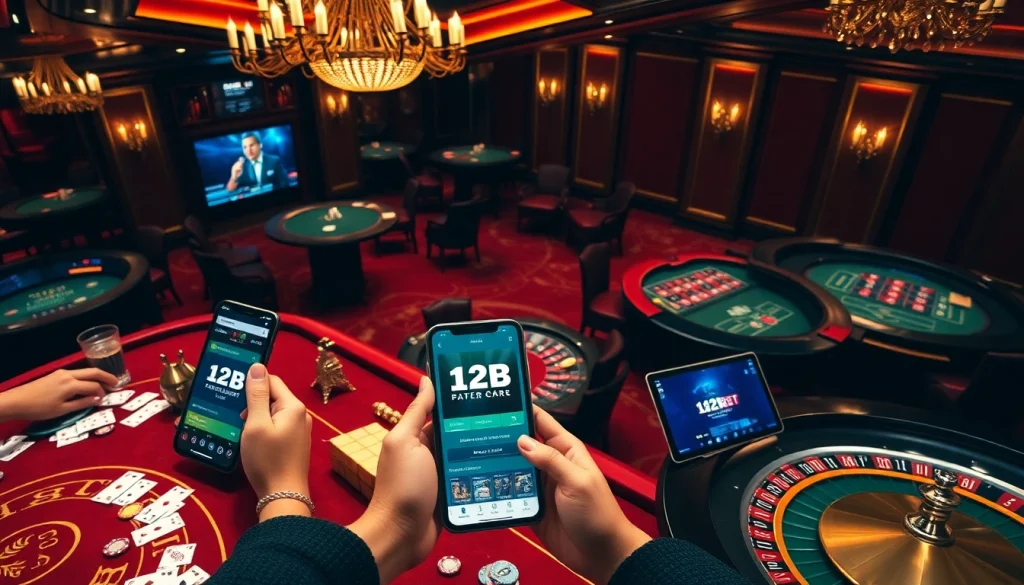 Engage in thrilling online gambling with ink vao 12bet at luxurious casino tables and devices.