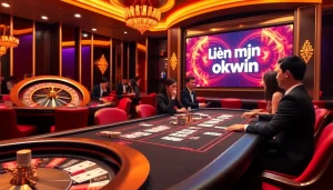 Experience the thrill of gambling with liên minh okwin in a luxurious casino setting.