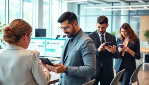 Boost customer engagement with WhatsApp Business CRM in a collaborative office setting.