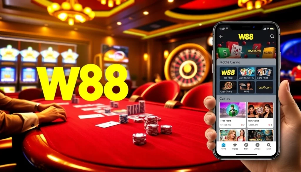 Experience thrilling gameplay with the W88 link at luxurious casino tables and engaging slot machines.