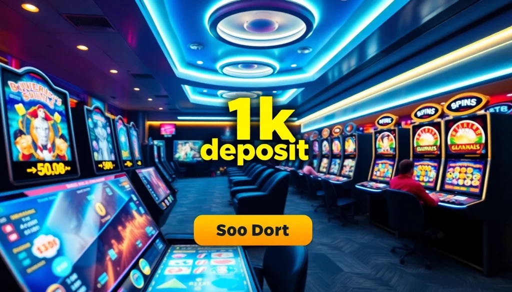 Menggambarkan slot depo 1k yang menarik dalam antarmuka permainan online yang cerah dan mengundang.