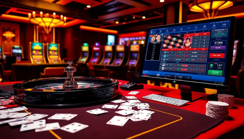 Experience the thrill of winning at c54.gb.net with vibrant casino visuals and engaging gambling activities.