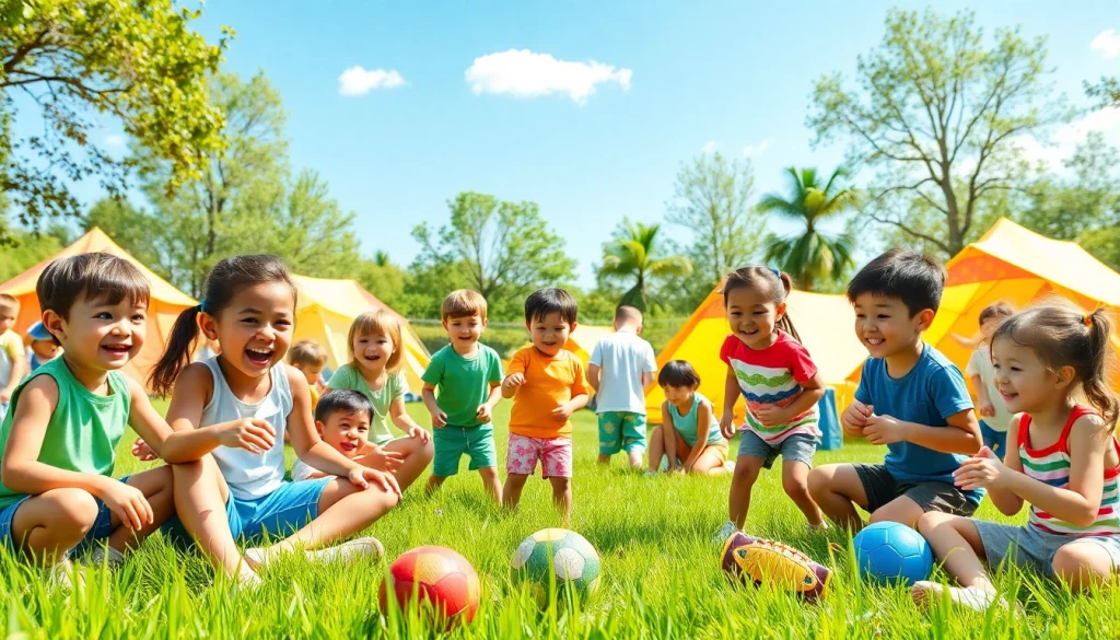 Children happily participating in various activities at holiday camps during summer.