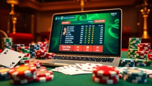 Track ket qua bong da while enjoying online gambling with poker chips and shared excitement.