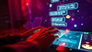 Engage in a playful NSFW AI chat with interactive elements and vibrant tones.