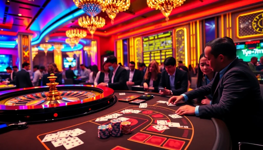 Experience the thrill of 'ty so 7m' with live score updates at a vibrant casino atmosphere.