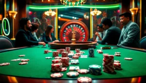 Engage in the thrilling action of gambling with vn168 at a professional poker table.