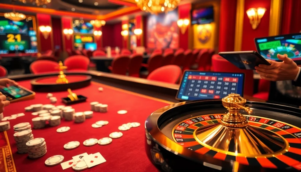 Experience the excitement of gaming at hay.win with a luxurious casino table scene.