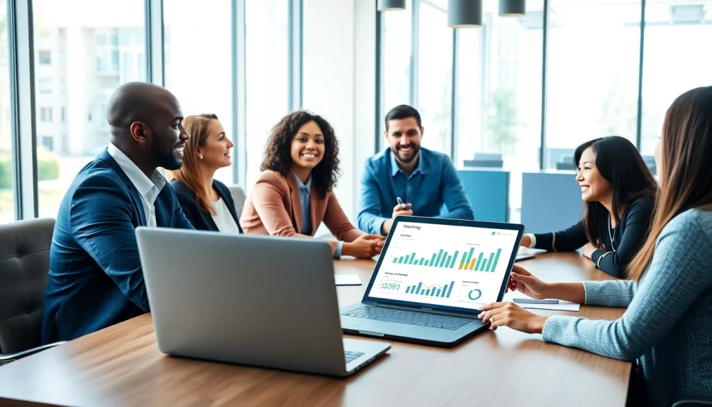 Discussing growth strategy trends in a modern business meeting with engaged participants.