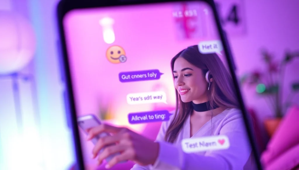 Engaging NSFW AI chat interaction showcased on a smartphone screen.