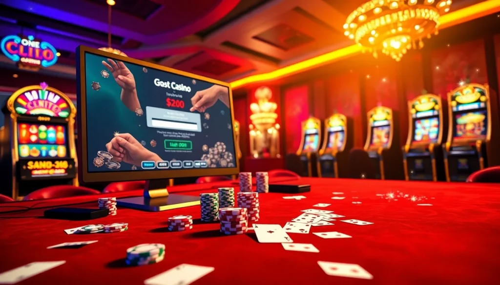 Experience seamless onicplay login amidst vibrant casino visuals and thrilling gaming action.